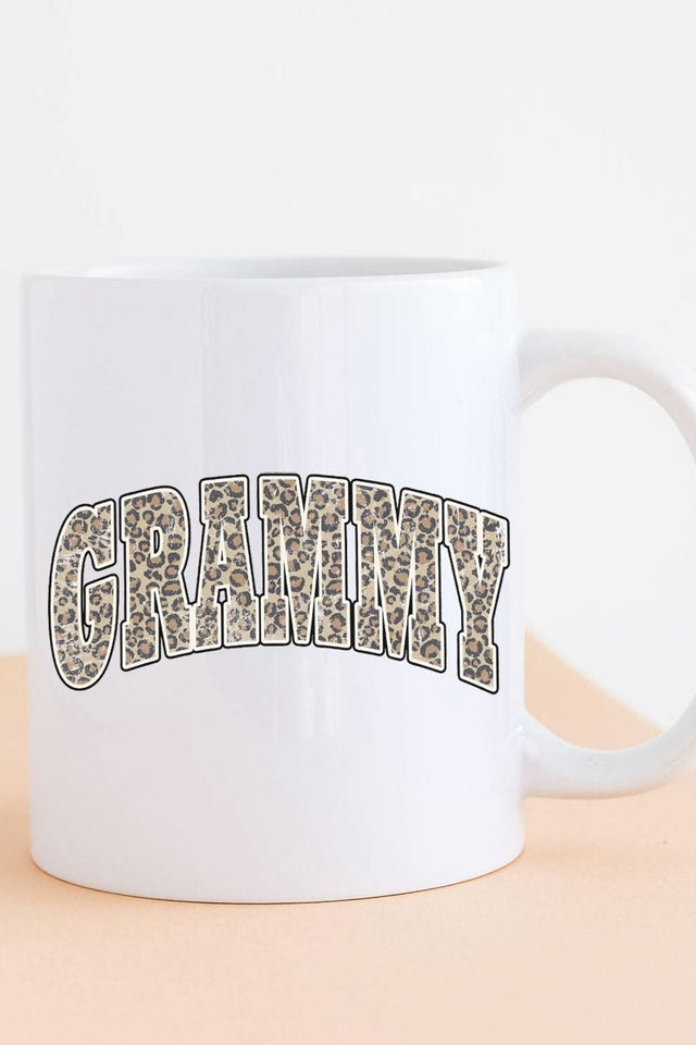 Arched Grammy Leopard White Mug - Wholesale Accessory Market