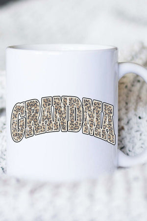 Arched Grandma Leopard White Mug - Wholesale Accessory Market