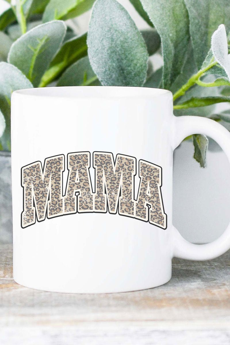 Arched Mama Leopard White Mug - Wholesale Accessory Market