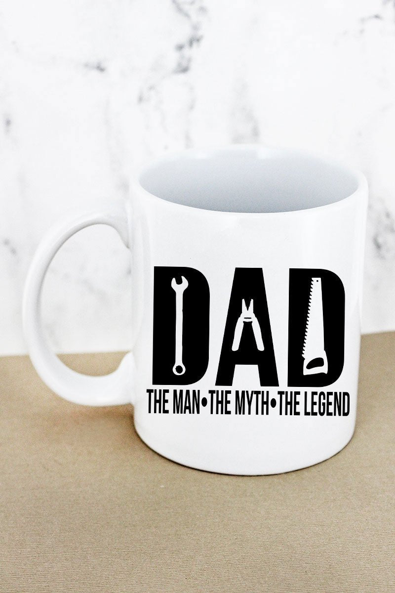 Dad Man Myth Legend White Mug - Wholesale Accessory Market