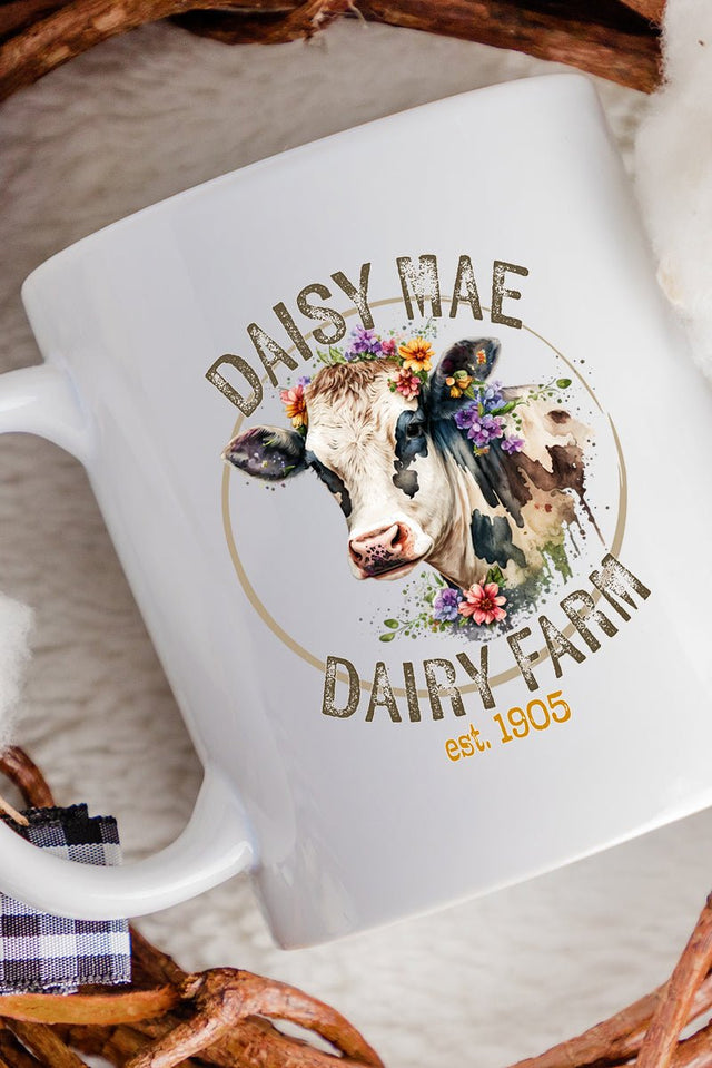 Daisy Mae Dairy Farm White Mug - Wholesale Accessory Market