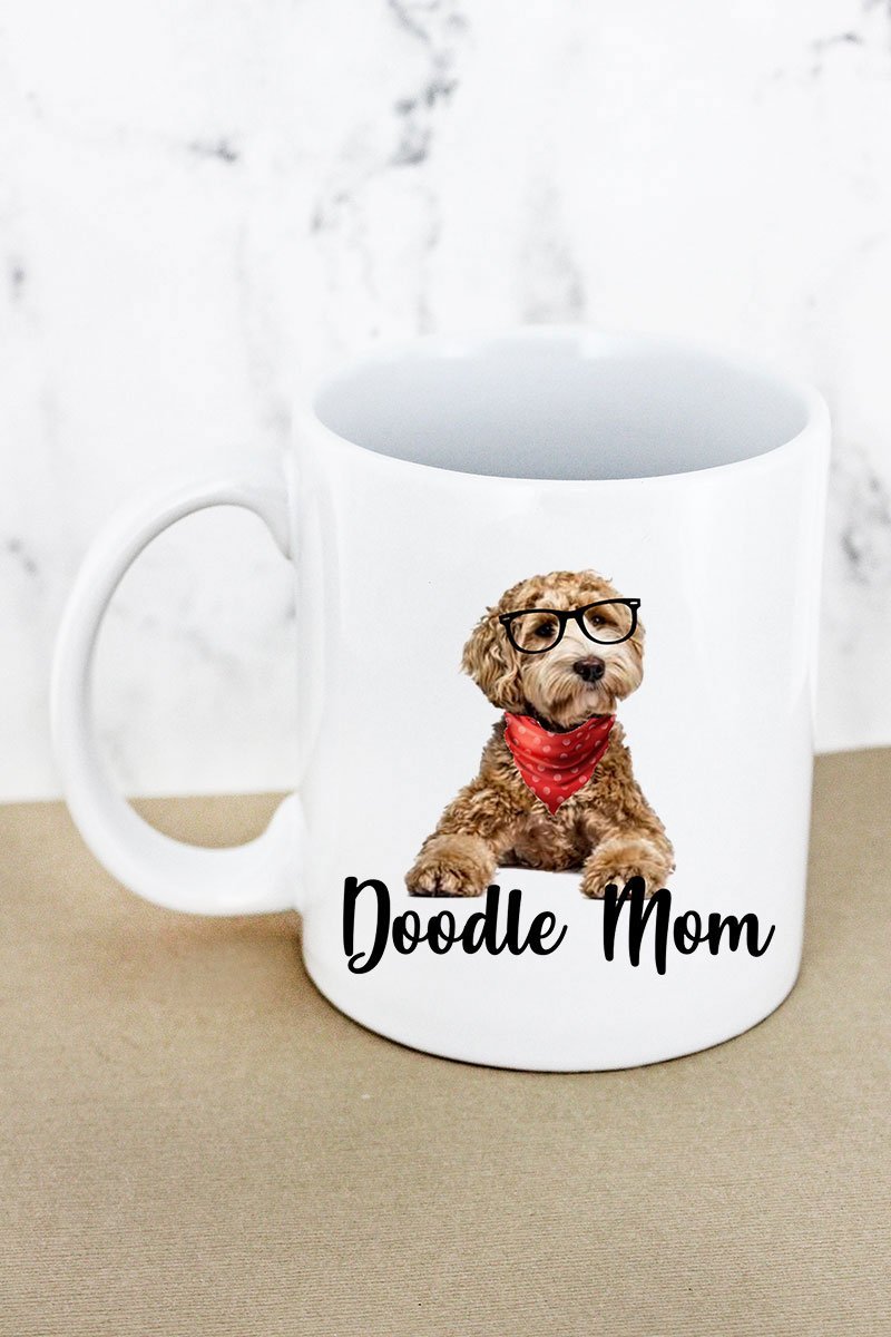 Glasses Doodle Mom White Mug - Wholesale Accessory Market