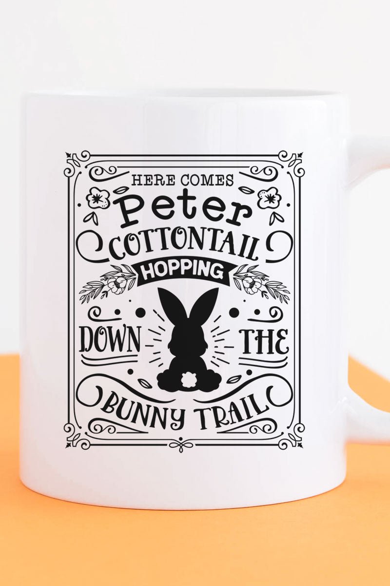 Here Comes Peter Cottontail White Mug - Wholesale Accessory Market