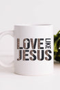 Love Like Jesus Leopard White Mug - Wholesale Accessory Market