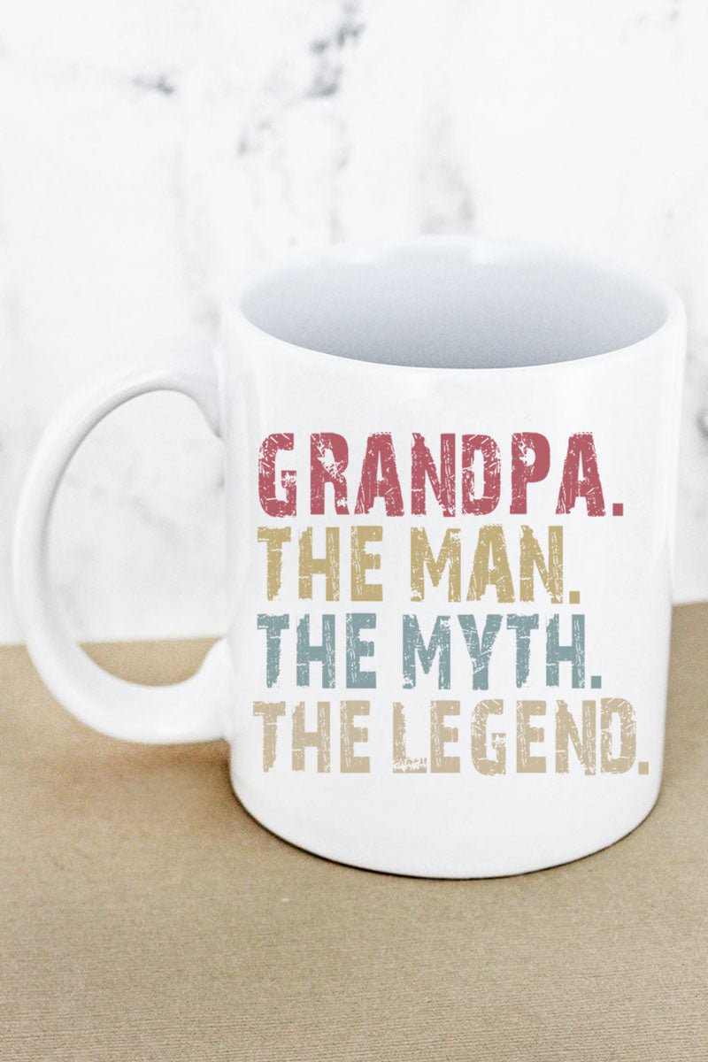 Man Myth Legend Grandpa White Mug - Wholesale Accessory Market