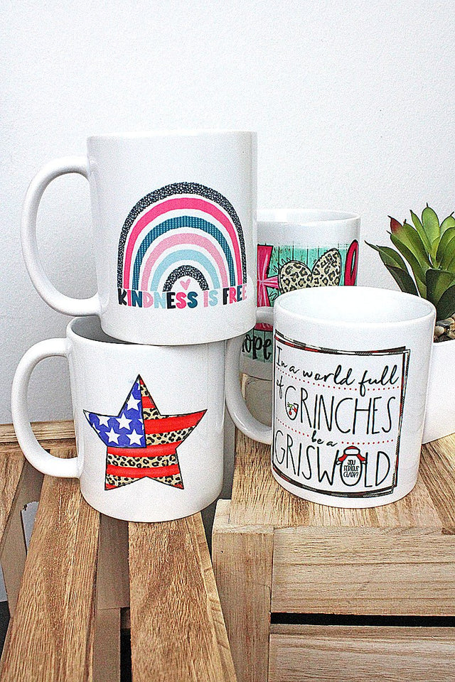 SALE! 2 White Mugs Mystery Grab Bag - Wholesale Accessory Market