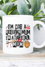 Not A Regular Mom Baseball Mom White Mug - Wholesale Accessory Market