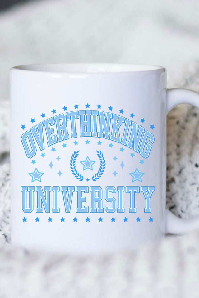 Overthinking University White Mug - Wholesale Accessory Market