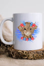 Patriotic Highland Cow White Mug - Wholesale Accessory Market