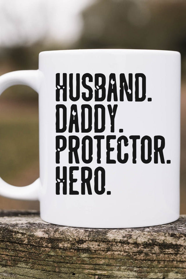 Protector Hero Daddy White Mug - Wholesale Accessory Market