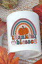 Rainbow Thankful & Blessed Pumpkin White Mug - Wholesale Accessory Market