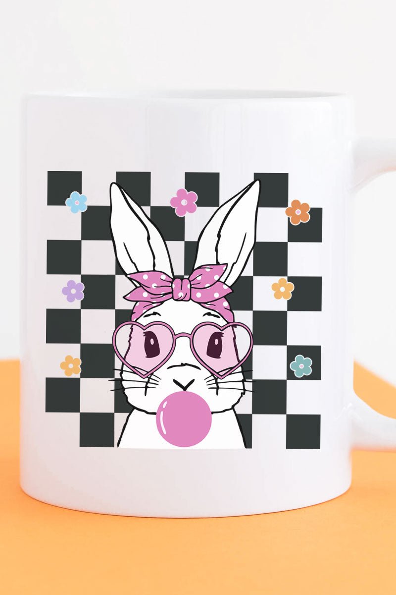 Retro Bubblegum Bunny White Mug - Wholesale Accessory Market