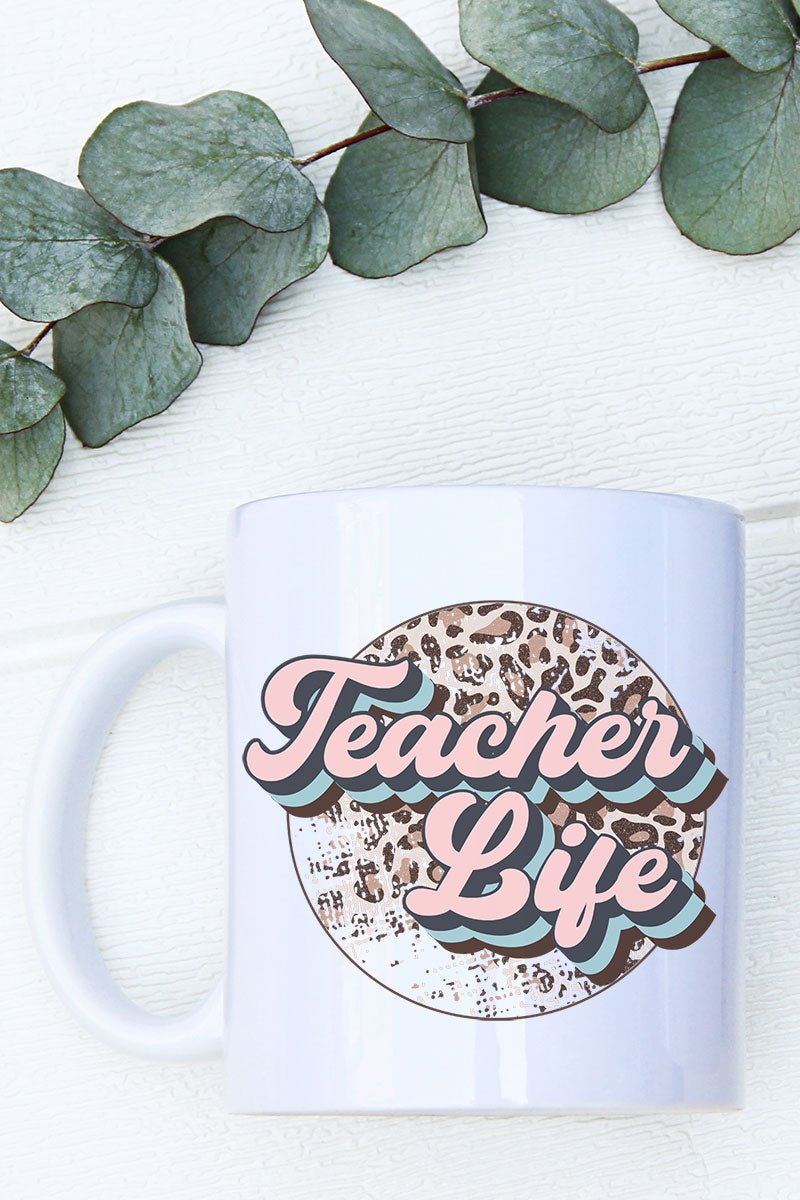 Teacher Life Circle White Mug - Wholesale Accessory Market