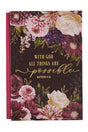 All Things Burgundy Floral Quarter-Bound Journal - Wholesale Accessory Market