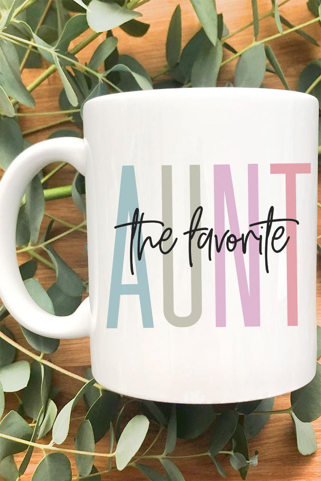 Aunt The Favorite White Mug - Wholesale Accessory Market