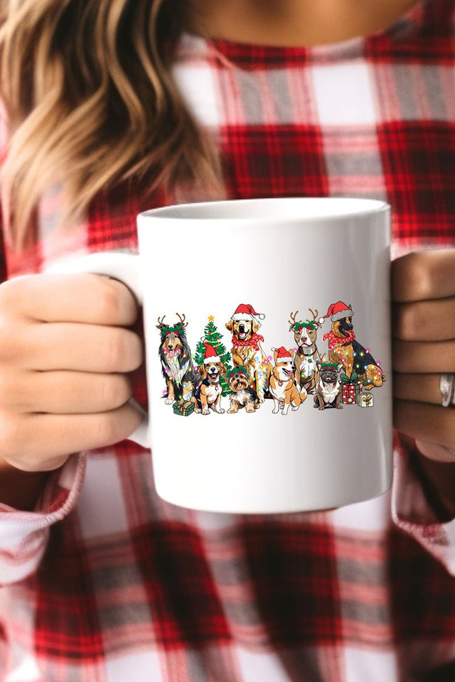 Barking Up The Christmas Tree White Mug - Wholesale Accessory Market