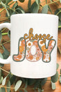 Choose Joy Faux Embroidery Transfer White Mug - Wholesale Accessory Market