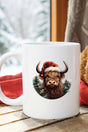 Holly Jolly Highland Cow White Mug - Wholesale Accessory Market