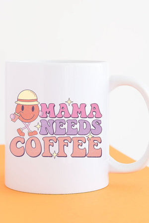 Mama Needs Coffee White Mug - Wholesale Accessory Market