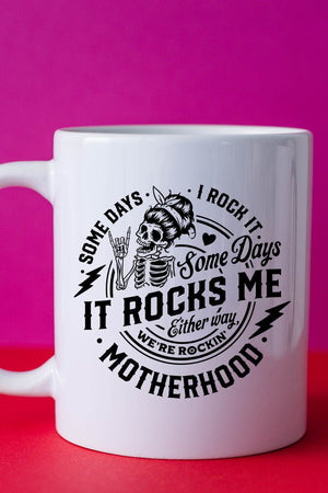 Motherhood Rocks Me White Mug - Wholesale Accessory Market