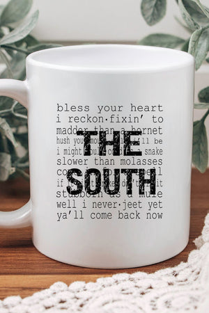 Raised In The South White Mug - Wholesale Accessory Market