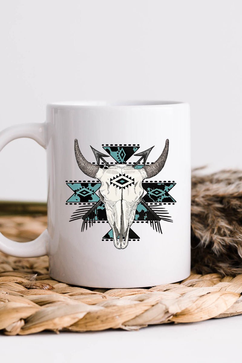 Stampede Skull White Mug - Wholesale Accessory Market