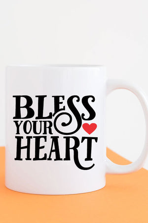 Swirl Bless Your Heart White Mug - Wholesale Accessory Market