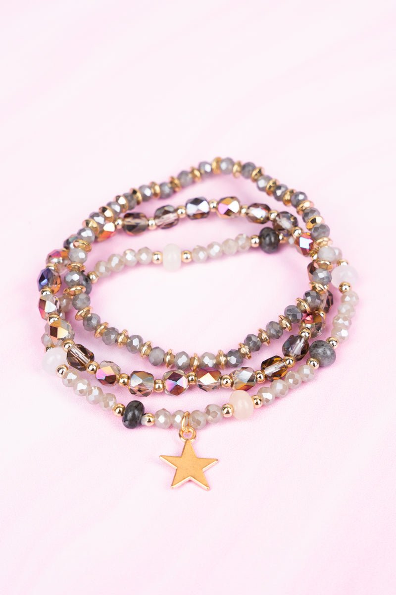 Rose Gold Beaded Star Bracelet