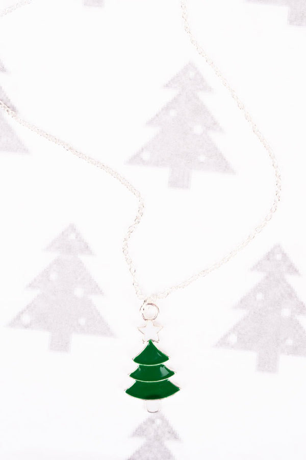 Mixit Christmas Tree Cubic Zirconia 24 Inch Cable Pendant Necklace