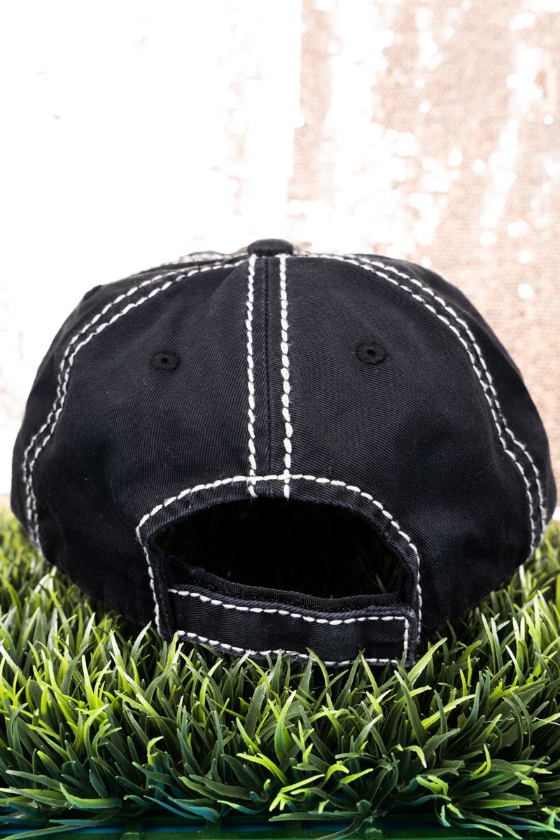 Distressed Black 'Kiss My Putt' Cap - Wholesale Accessory Market