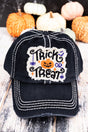 Distressed Black 'Trick Or Treat' Cap - Wholesale Accessory Market