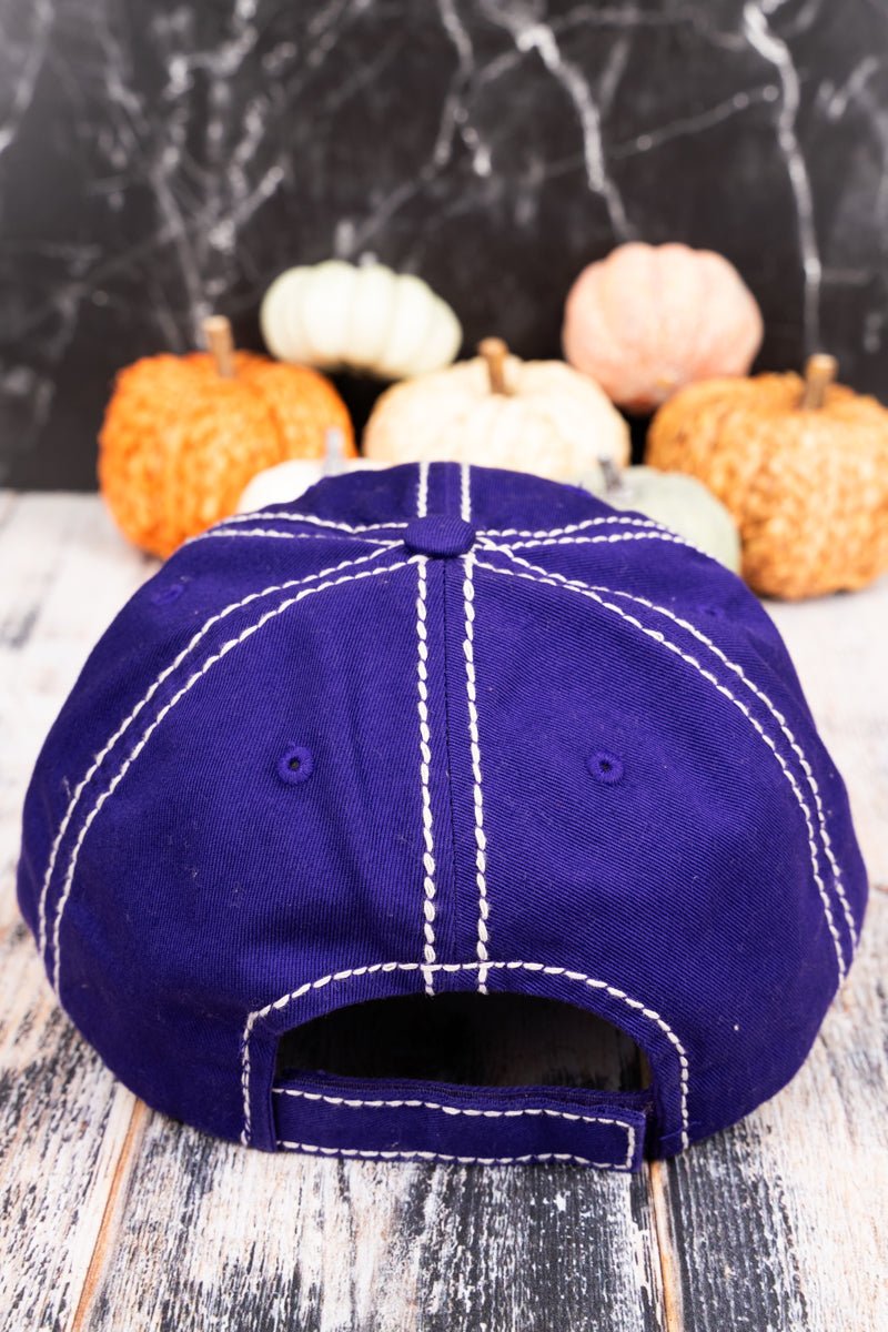 Distressed Purple 'Trick Or Treat' Cap - Wholesale Accessory Market