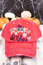 Distressed Salmon 'Spooky Vibes' Cap - Wholesale Accessory Market