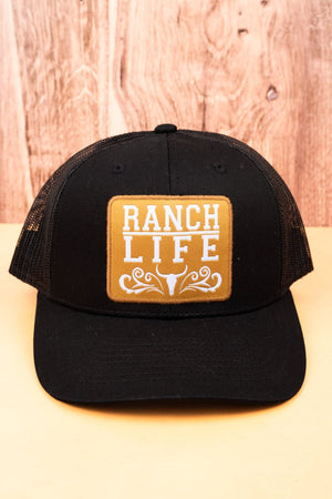 Black 'Ranch Life' Mesh Cap - Wholesale Accessory Market