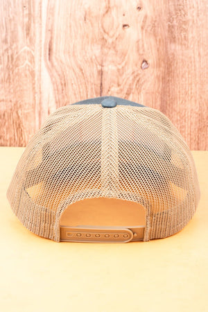Blue and Khaki 'Not My First Rodeo' Mesh Cap - Wholesale Accessory Market
