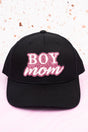 Black Glitter 'Boy Mom' Snapback Cap - Wholesale Accessory Market