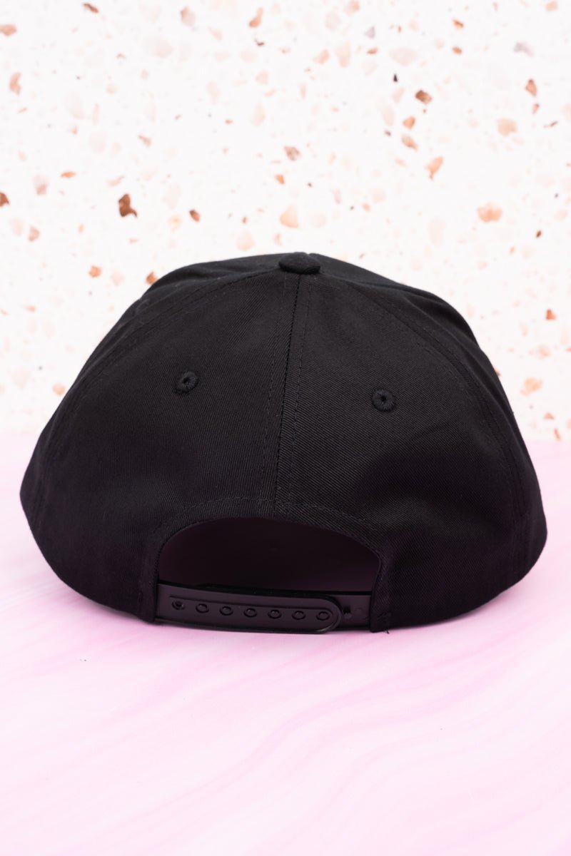 Black Glitter 'Girl Mom' Snapback Cap - Wholesale Accessory Market