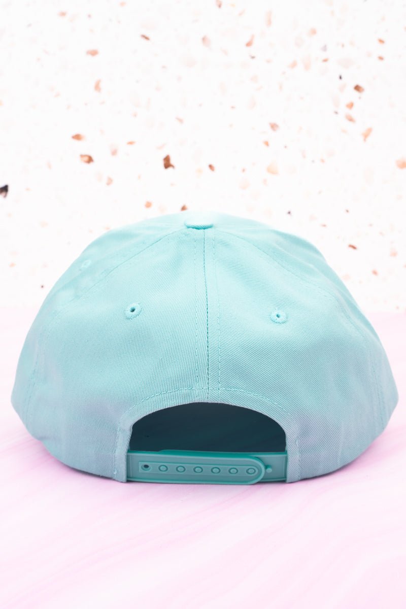 Mint Blue Glitter 'Girl Mom' Snapback Cap - Wholesale Accessory Market