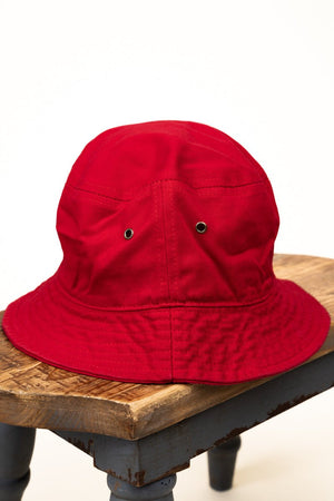 Red Fitted Bucket Hat - Wholesale Accessory Market