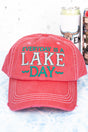 Distressed Salmon 'Everyday Is A Lake Day' Cap - Wholesale Accessory Market