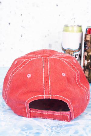 Distressed Salmon 'Everyday Is A Lake Day' Cap - Wholesale Accessory Market