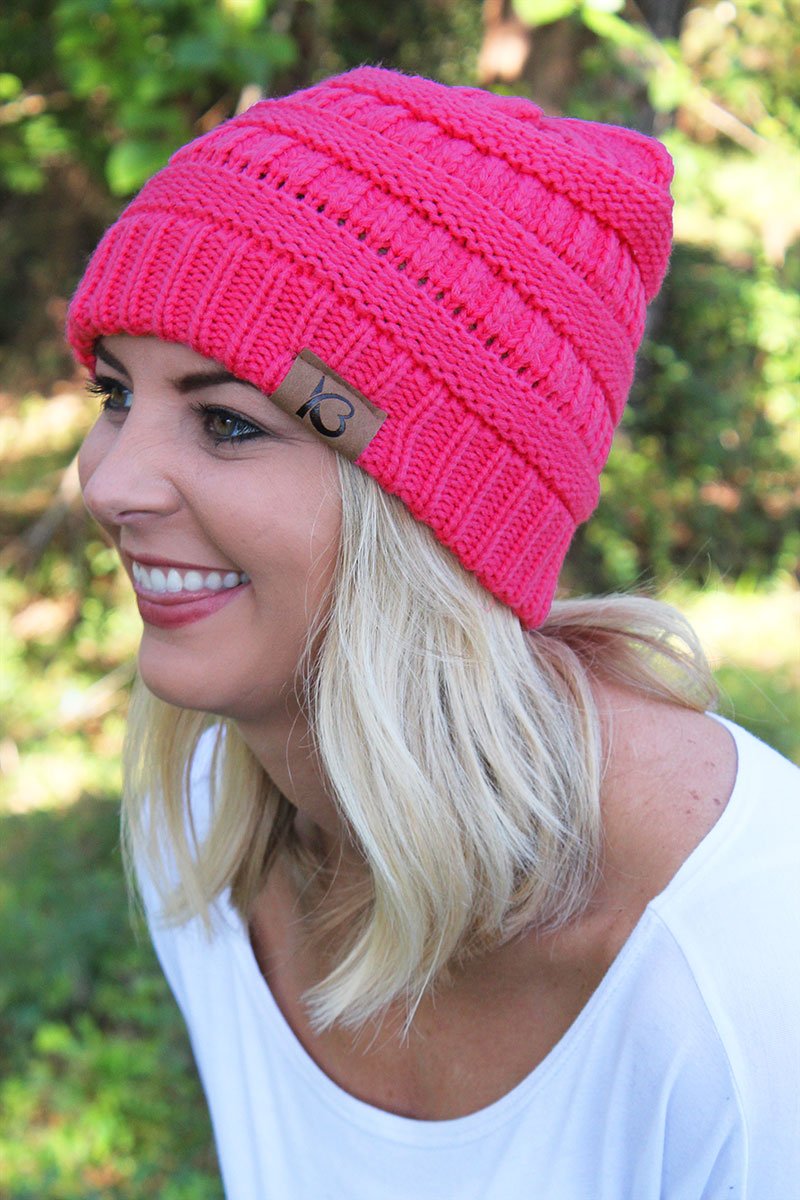 Campfire Cozy Beanie, Pink - Wholesale Accessory Market