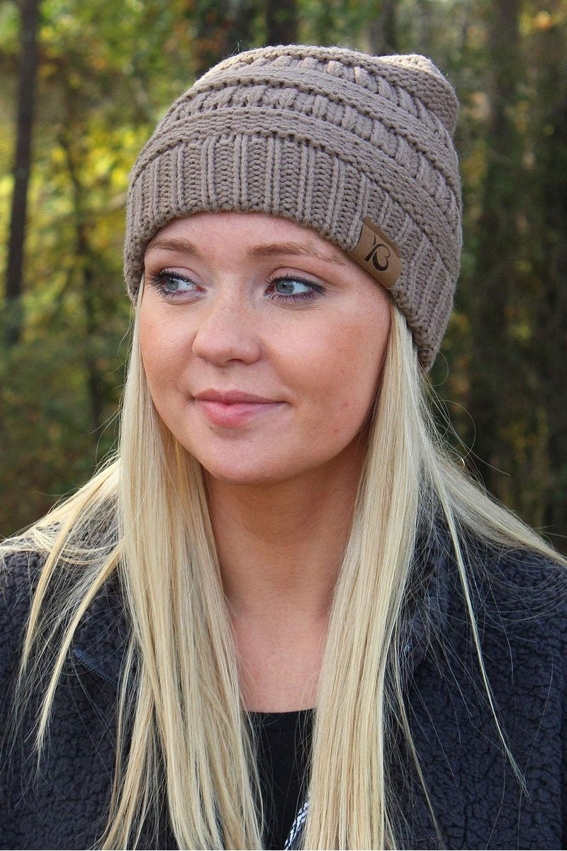 Campfire Cozy Beanie, Taupe - Wholesale Accessory Market