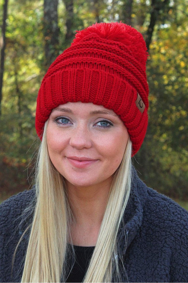 Fur Insulated Beanies with Pom Pom Ball Wholesale