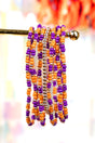 Our Team Purple and Orange Seed Bead Bracelet Set - Wholesale Accessory Market