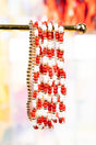 Our Team Red and White Seed Bead Bracelet Set - Wholesale Accessory Market