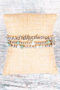 Amazonite Worn Silvertone Phillipians 4:13 Beaded Bracelet Set - Wholesale Accessory Market