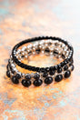 Everlee Black Silvertone Bracelet Set - Wholesale Accessory Market