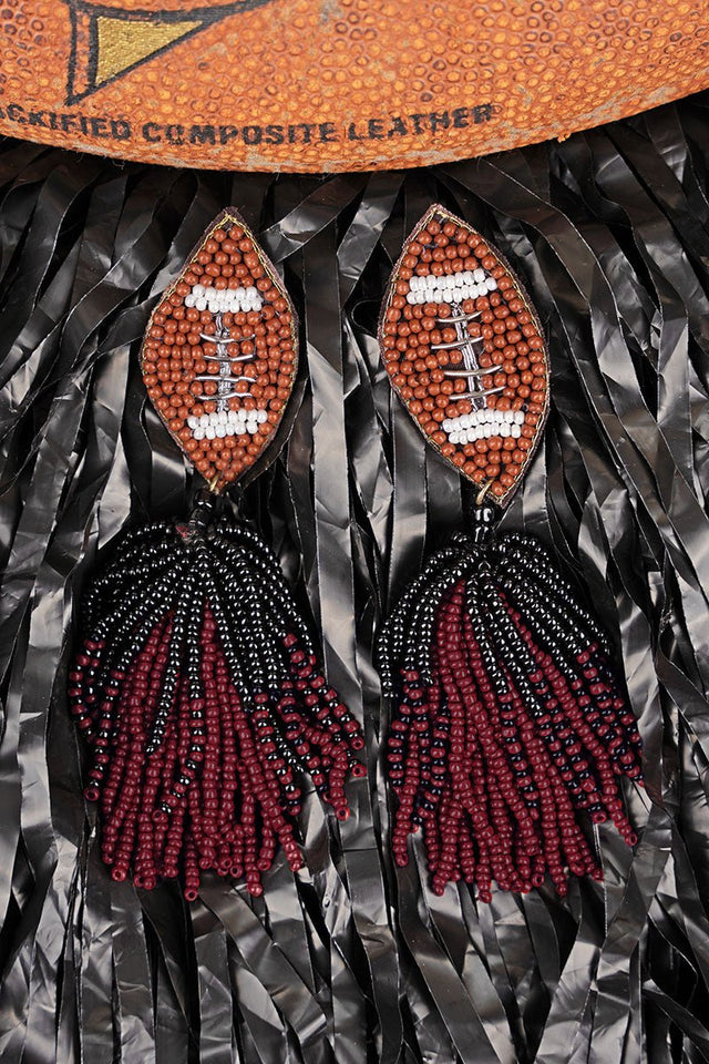 South Carolina Score The Win Seed Bead Earrings - Wholesale Accessory Market