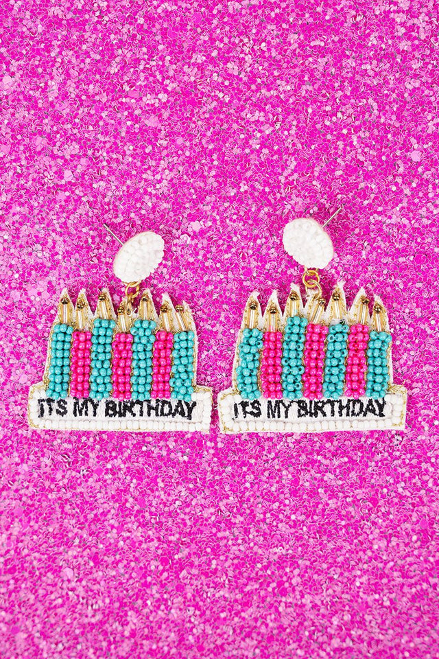 It's My Birthday Seed Bead Earrings - Wholesale Accessory Market